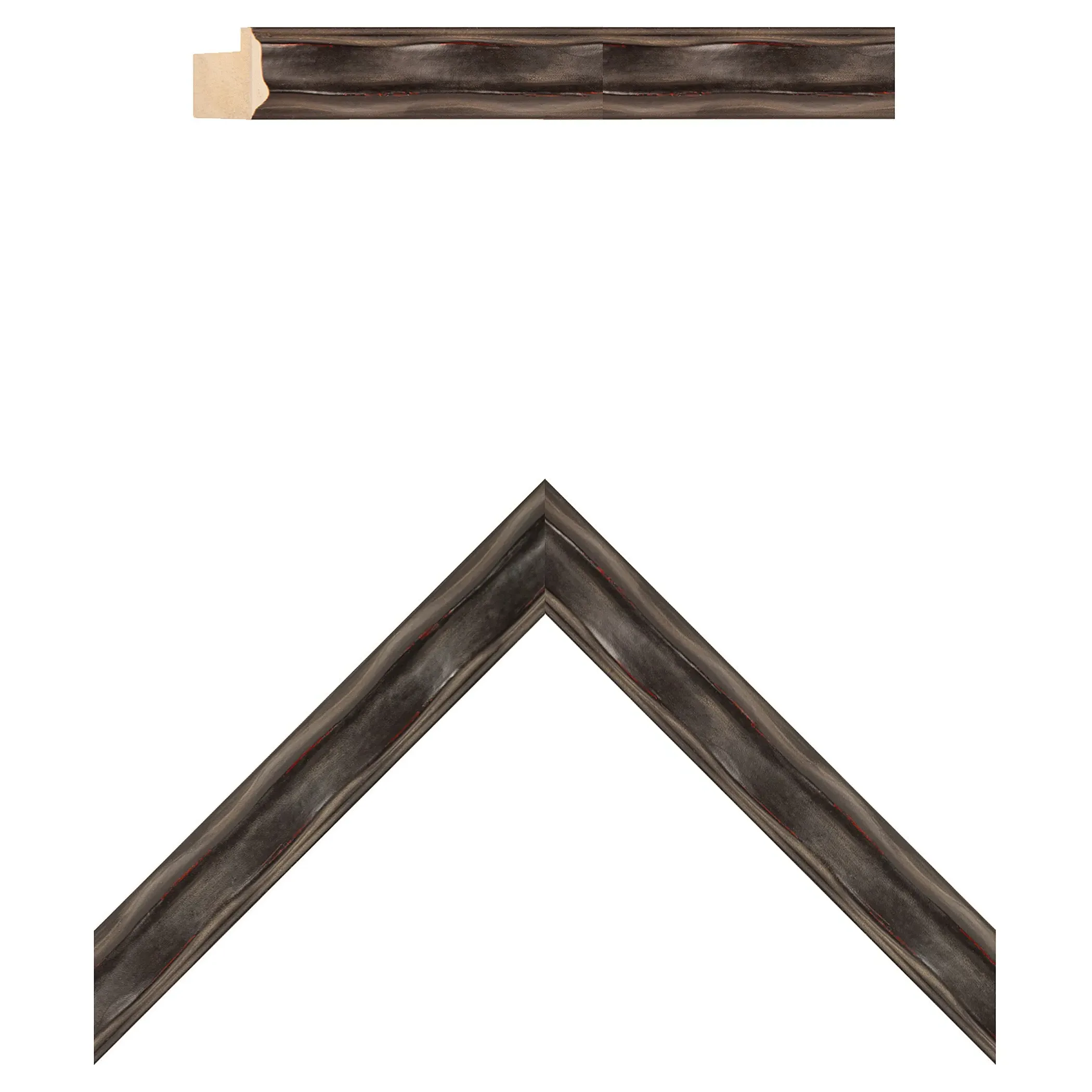 Hollis Lake Landscape Painting - Green, Black Frame