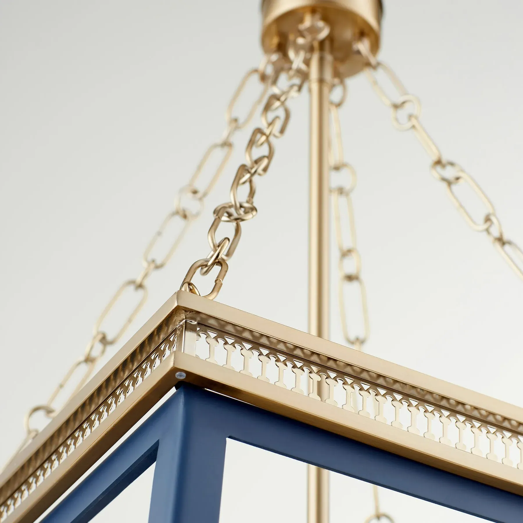 Hollis Lantern - Navy Blue, Iron