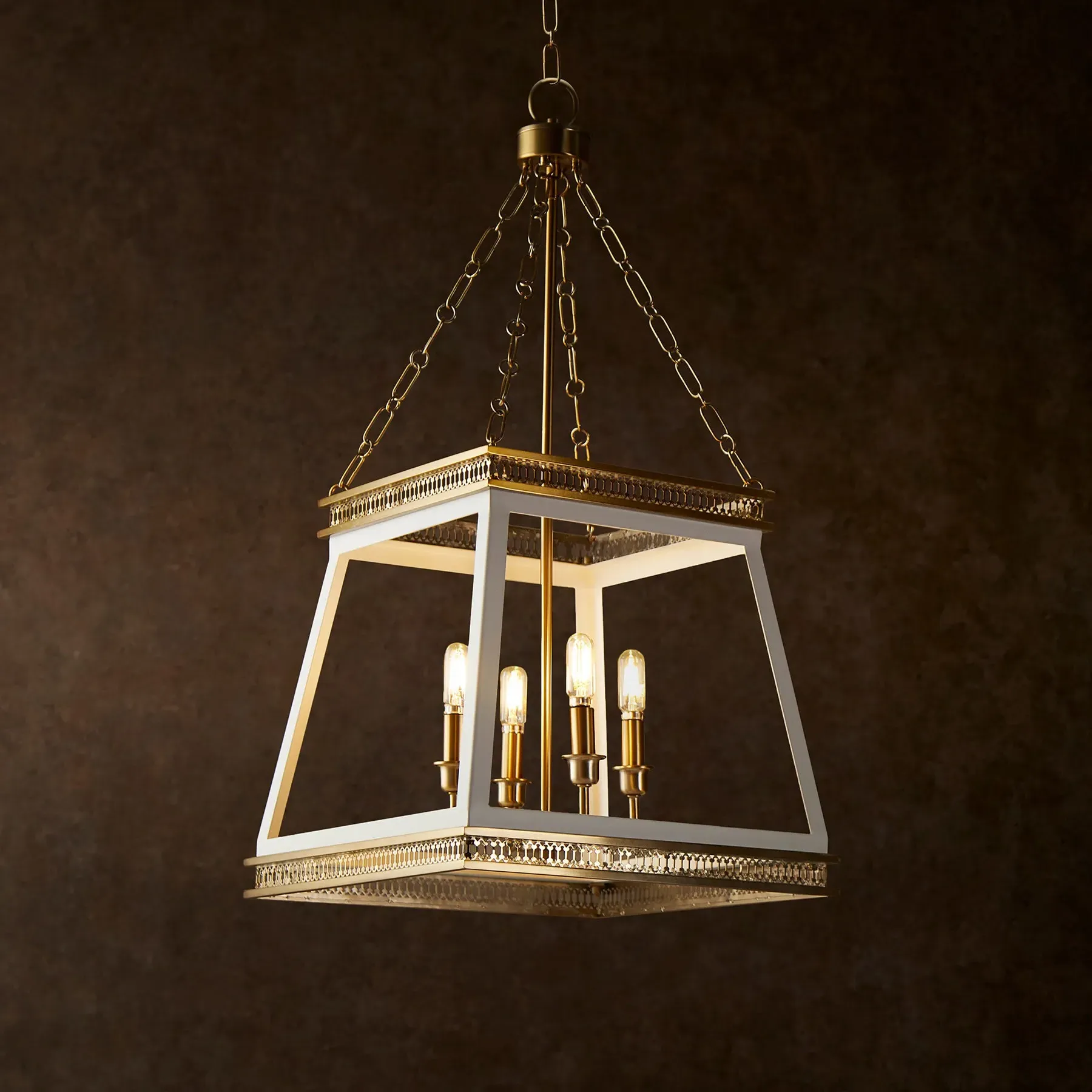 Hollis Lantern - White, Iron