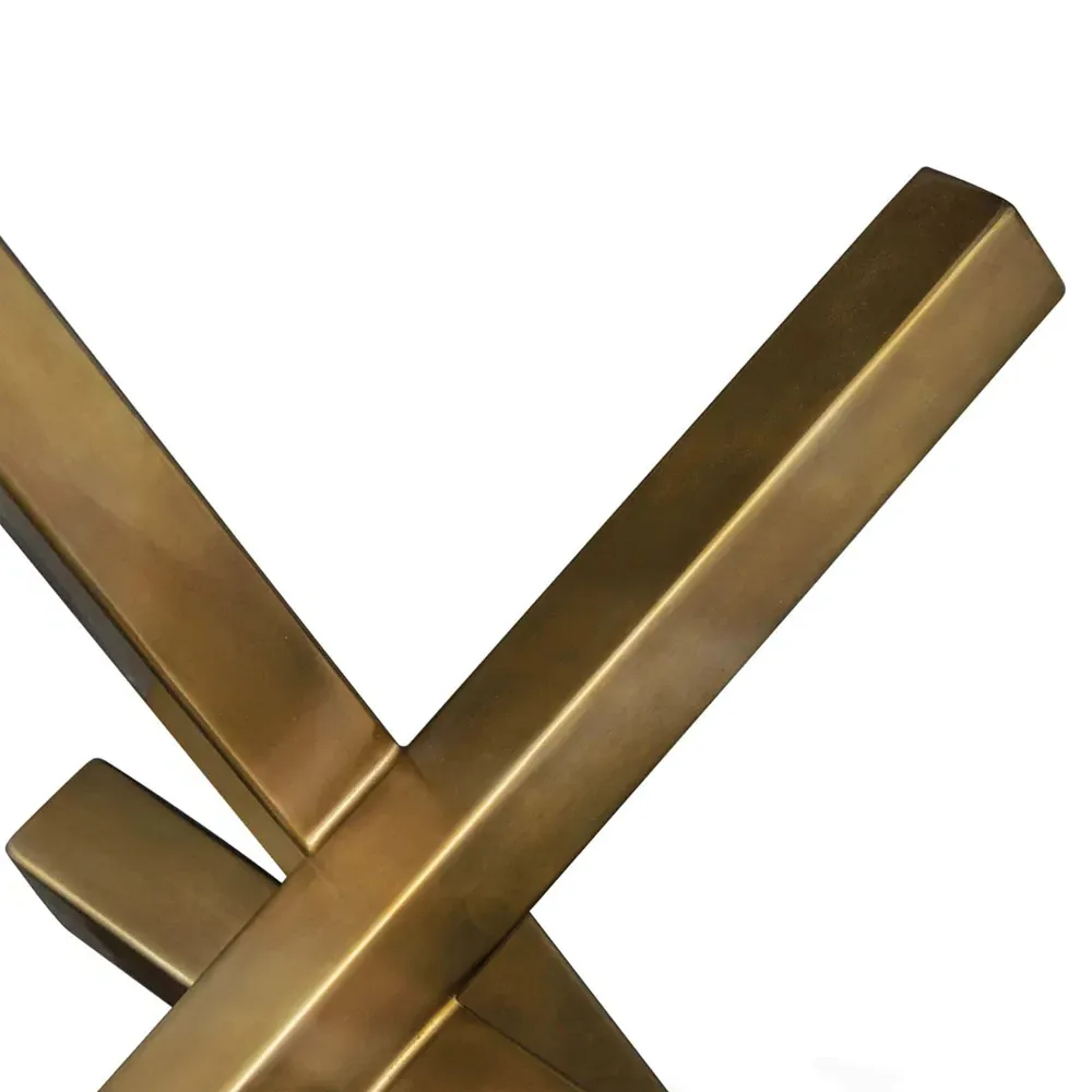 Hollywood Intersecting Decorative Sculpture - Brass, Iron