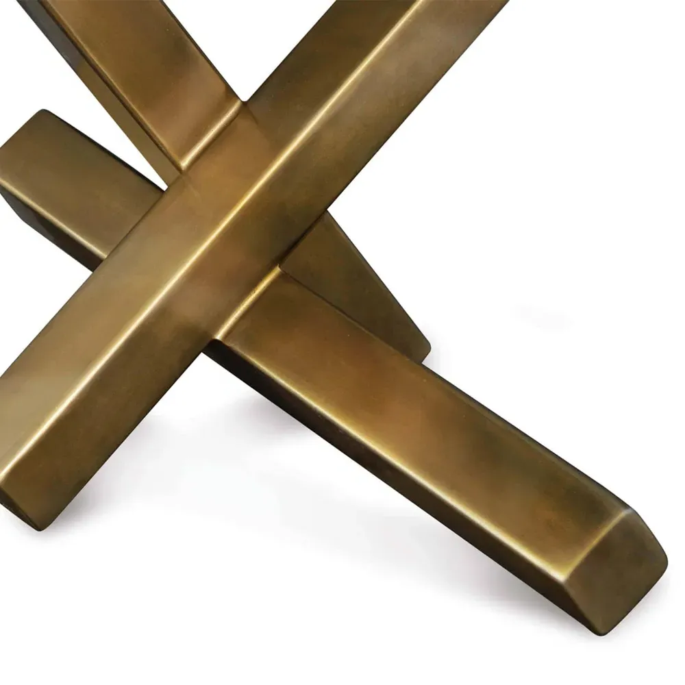 Hollywood Intersecting Decorative Sculpture - Brass, Iron