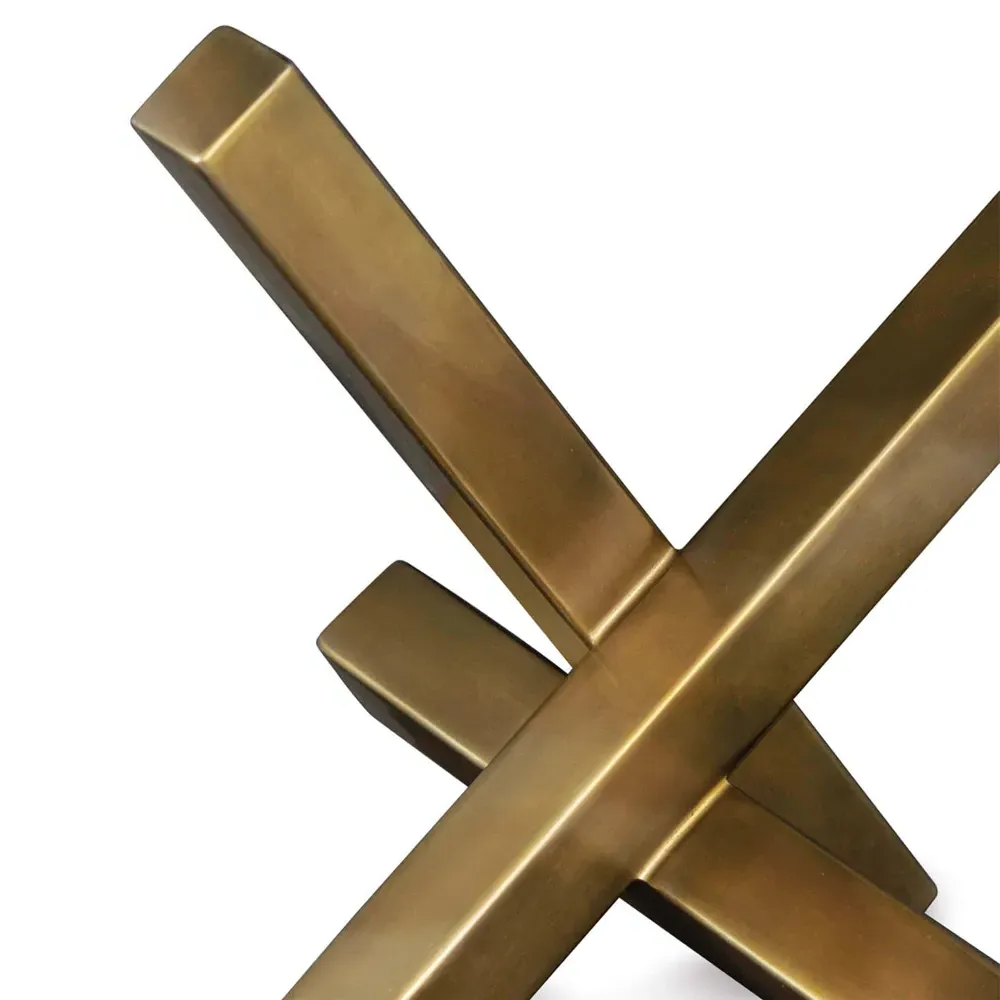 Hollywood Intersecting Decorative Sculpture - Brass, Iron