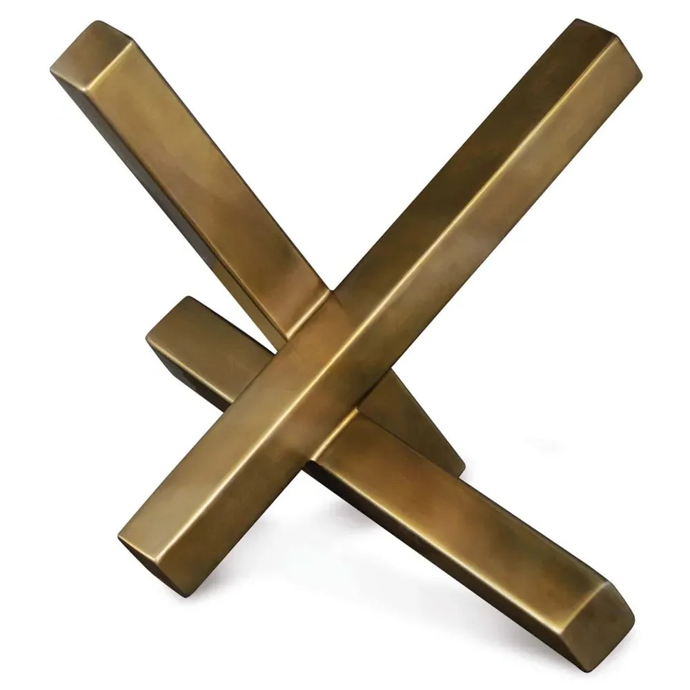 Hollywood Intersecting Decorative Sculpture - Brass, Iron image