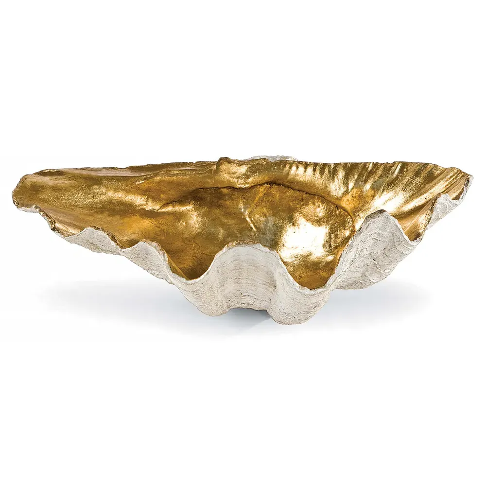 Hollywood Regency Small Clam Decorative Bowl - Gold, Resin image