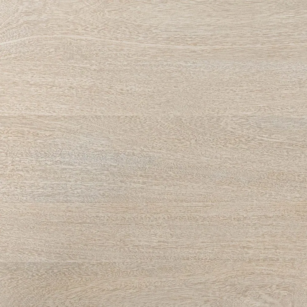 Holzer Round End Table - Cream, Mango Wood