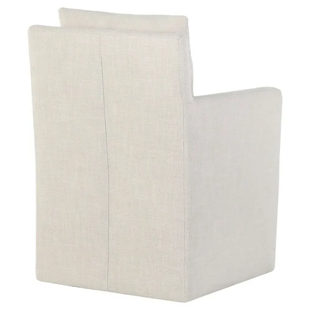 Hopetoun Effie Linen Dining Arm Chair - Beige