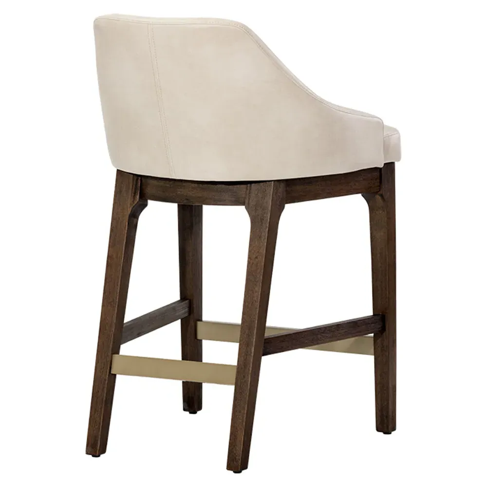 Horton Counter Stool - Cream, Faux Leather