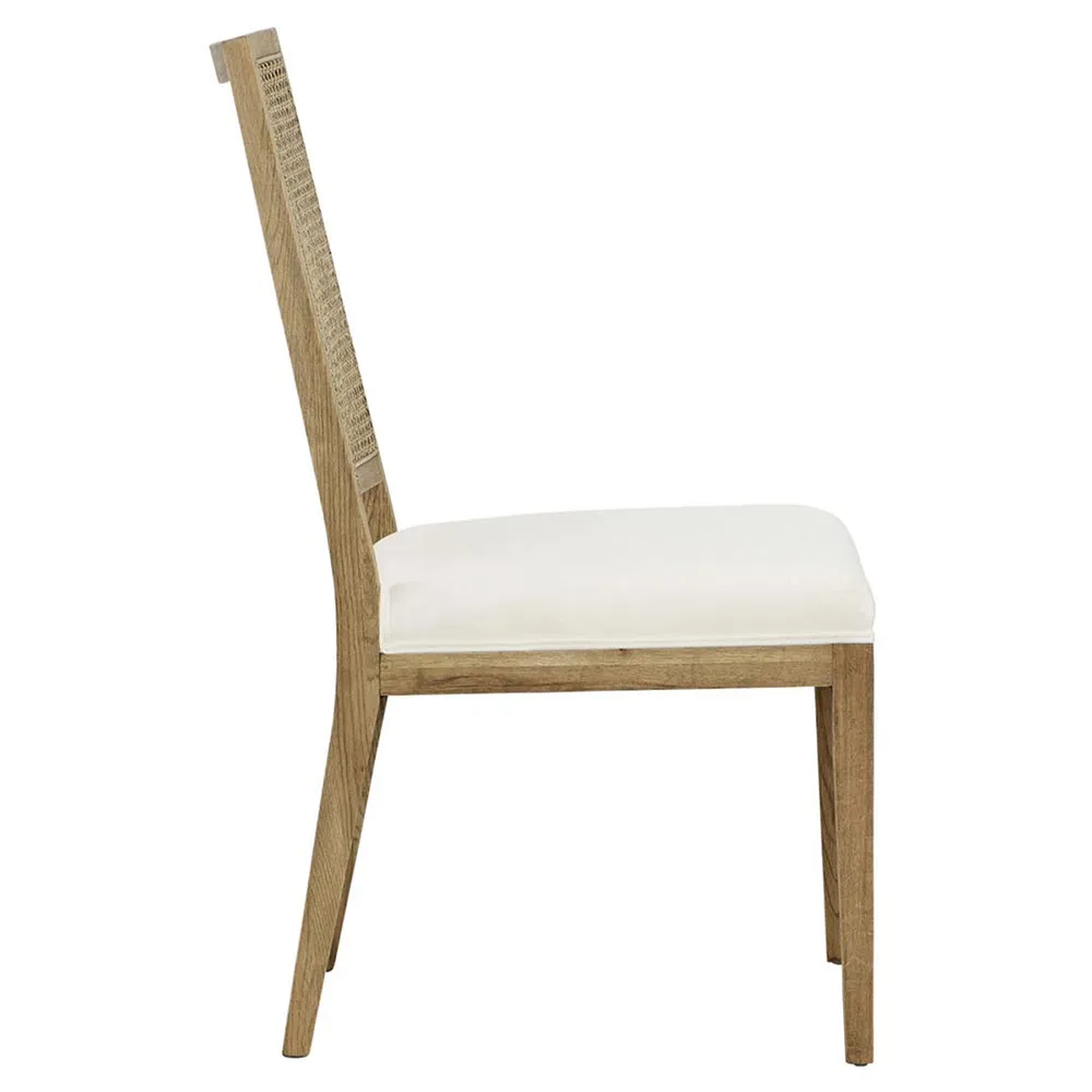 Horton Woven Cane Dining Side Chair Set of 2 - White, Oak
