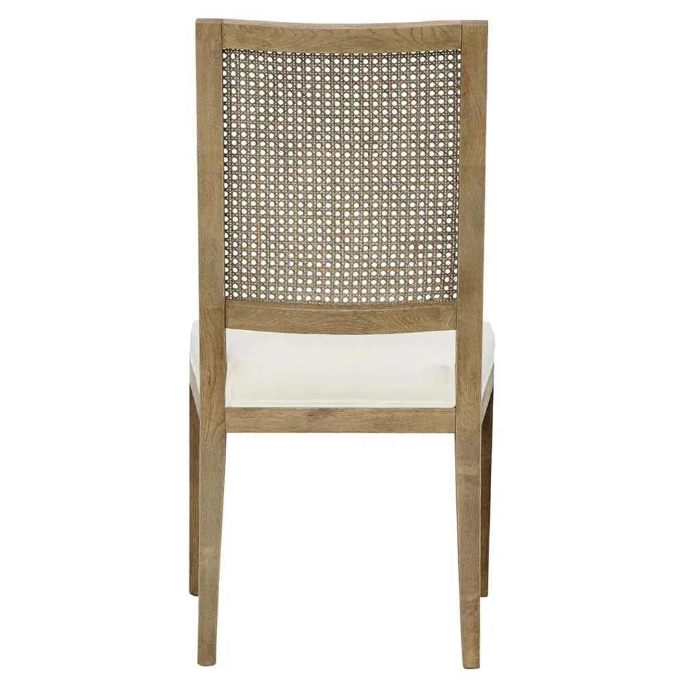 Horton Woven Cane Dining Side Chair Set of 2 - White, Oak
