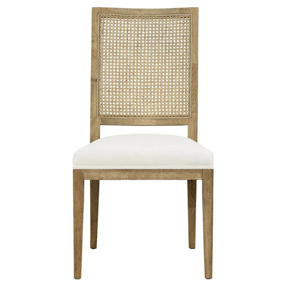 Horton Woven Cane Dining Side Chair Set of 2 - White, Oak