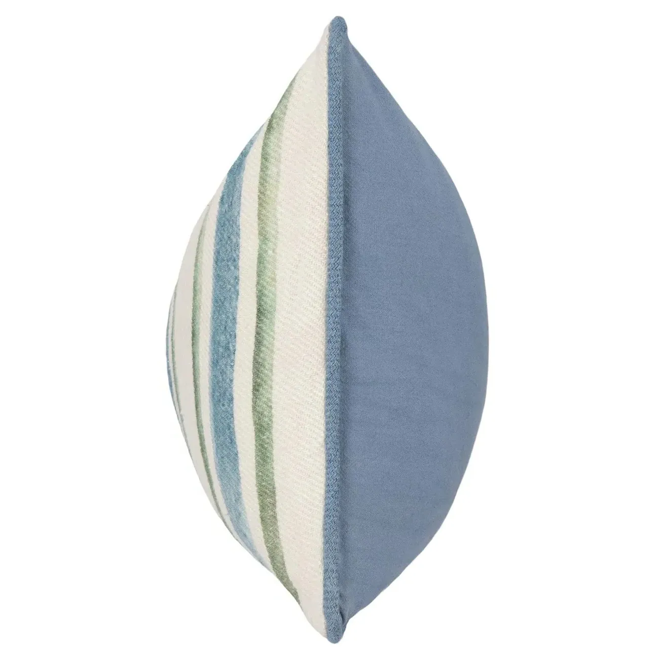 Huck Striped Lumbar Pillow - Blue, Linen