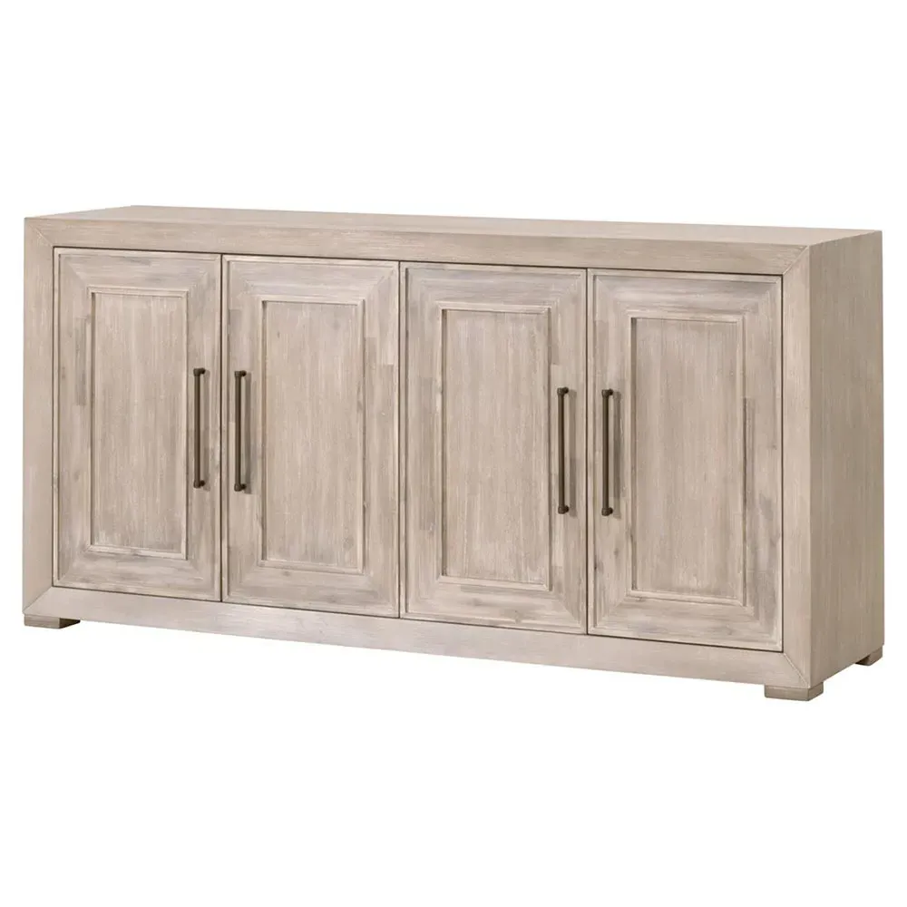 Hudson 70" Media Sideboard - Grey, Acacia Wood