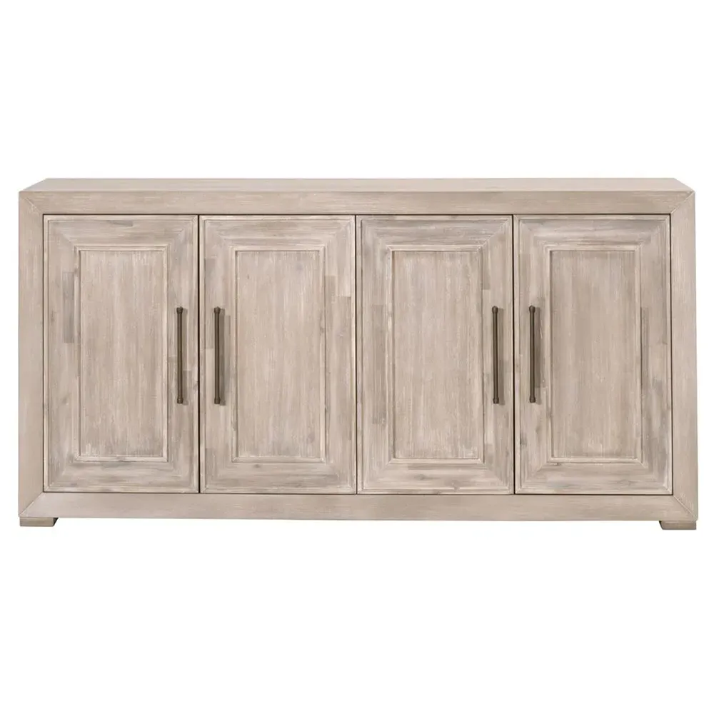 Hudson 70" Media Sideboard - Grey, Acacia Wood image