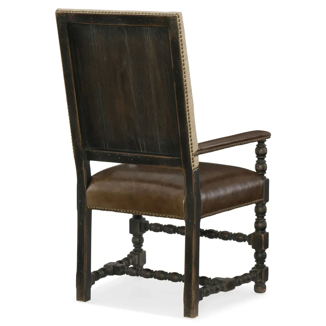 Hudson Dining Arm Chair - Brown, Oak