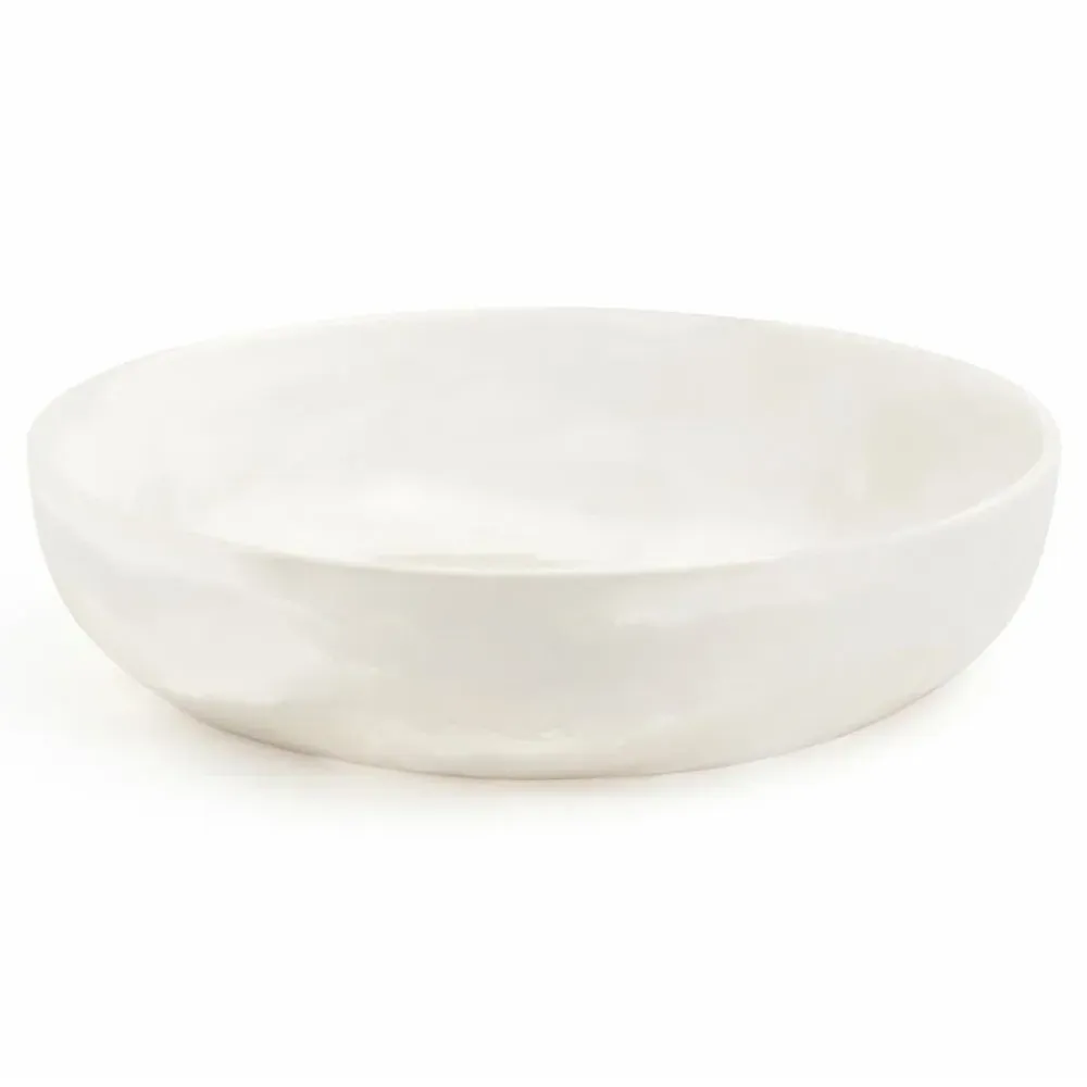 Hugo Large Serving Bowl - White, Resin