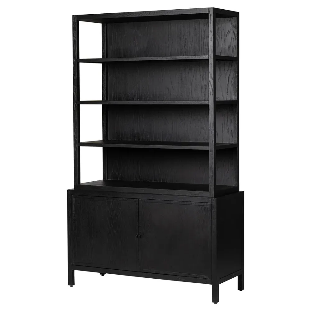 Hunter Bookcase - Black, Oak