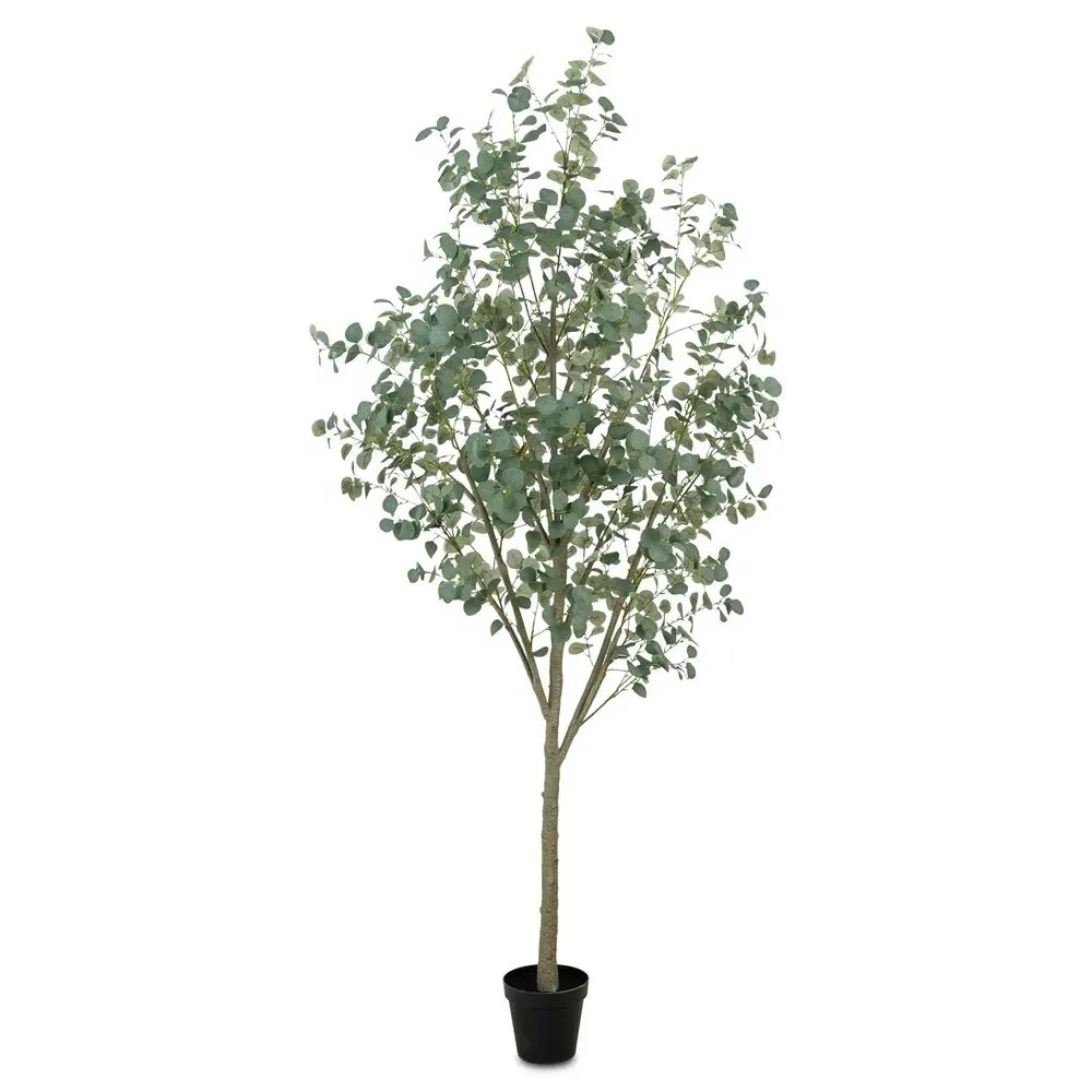 Huxley 9ft Faux Eucalyptus Potted Tree - Green