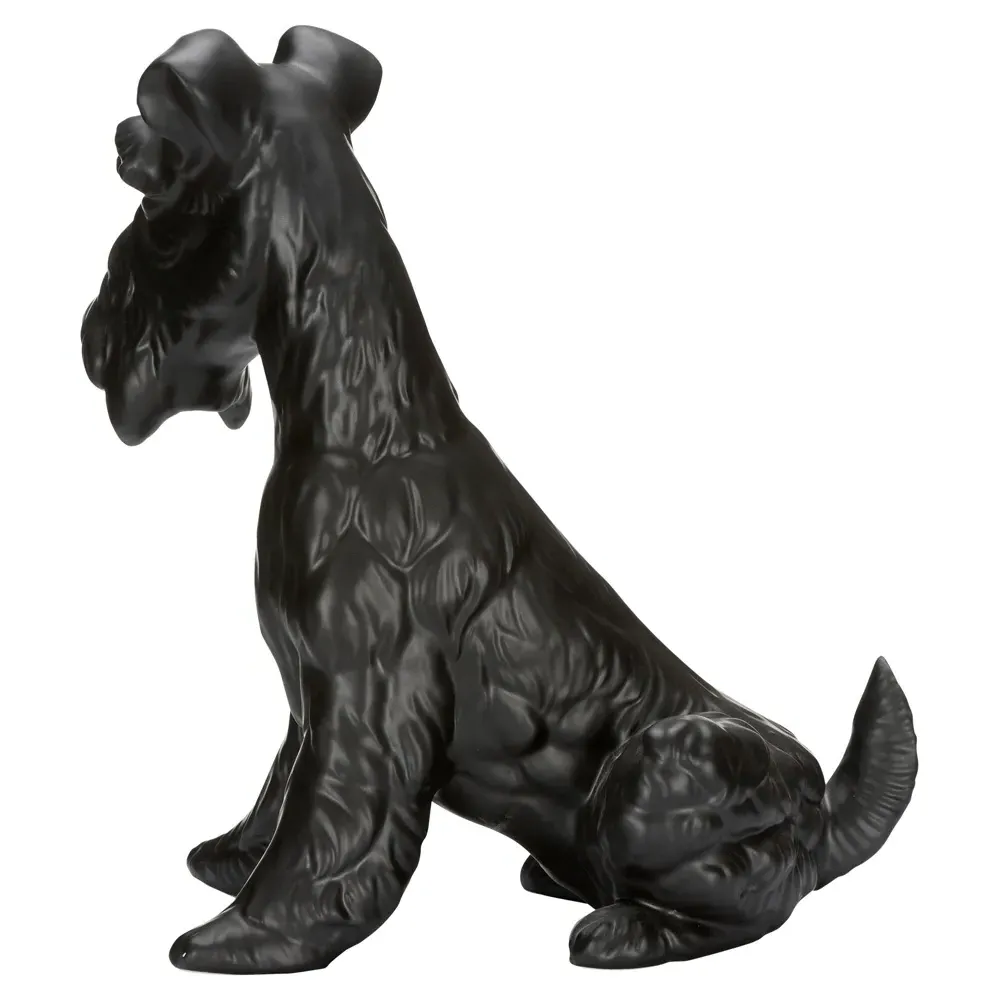 Huxley Dog Statue - Black, Ceramic