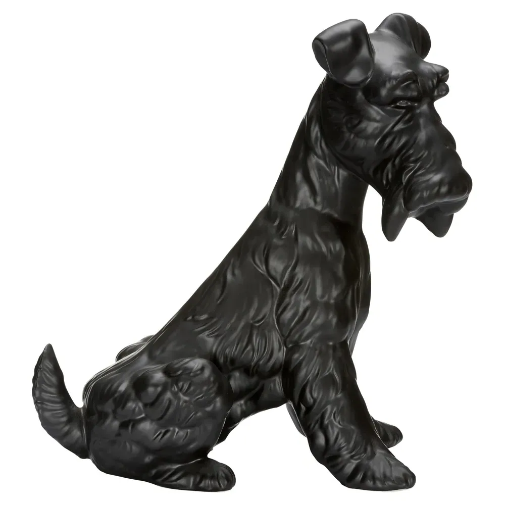 Huxley Dog Statue - Black, Ceramic
