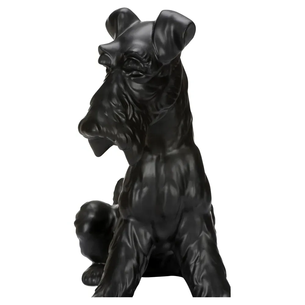 Huxley Dog Statue - Black, Ceramic
