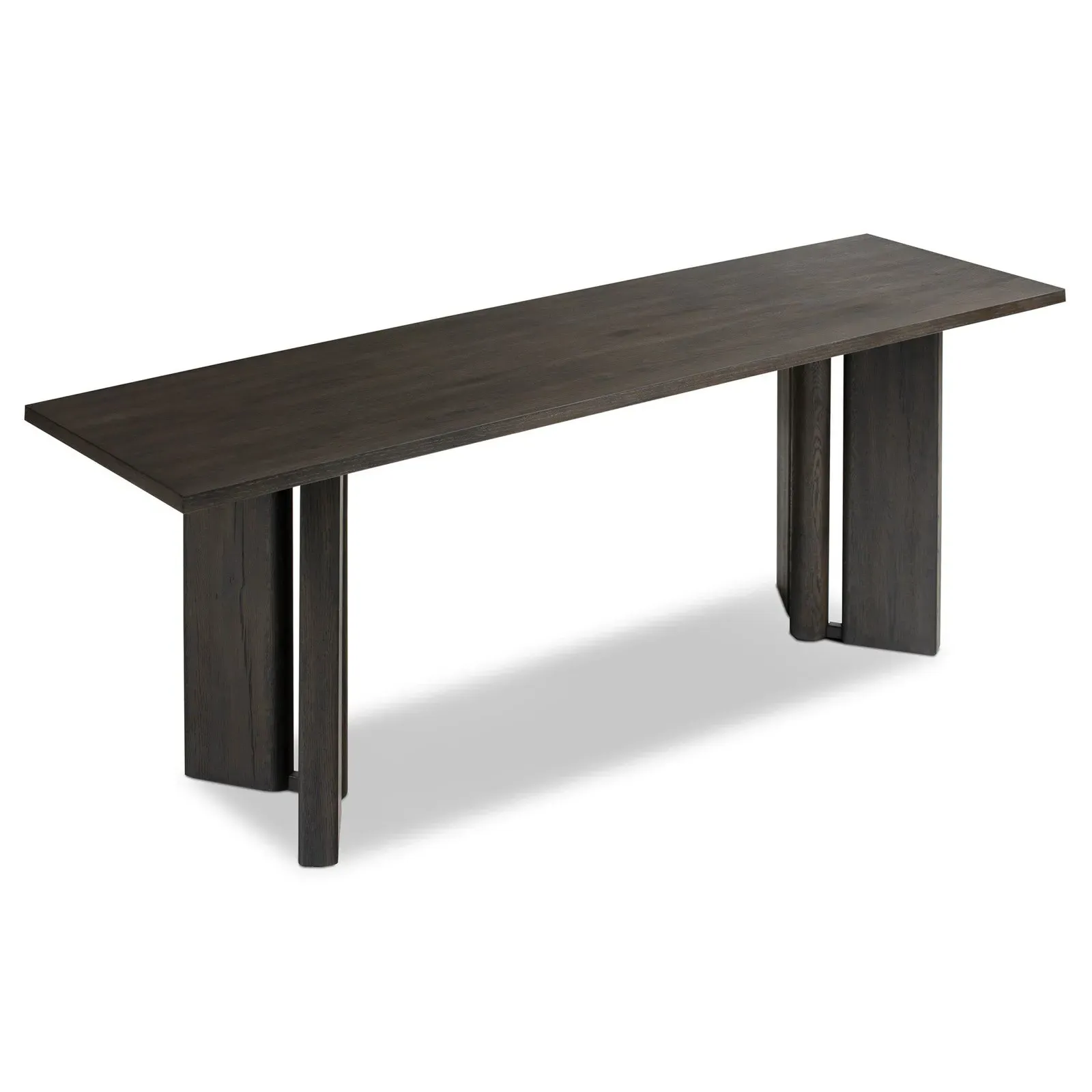 Huxley Rectangular Console Table - Smoked Black, Oak