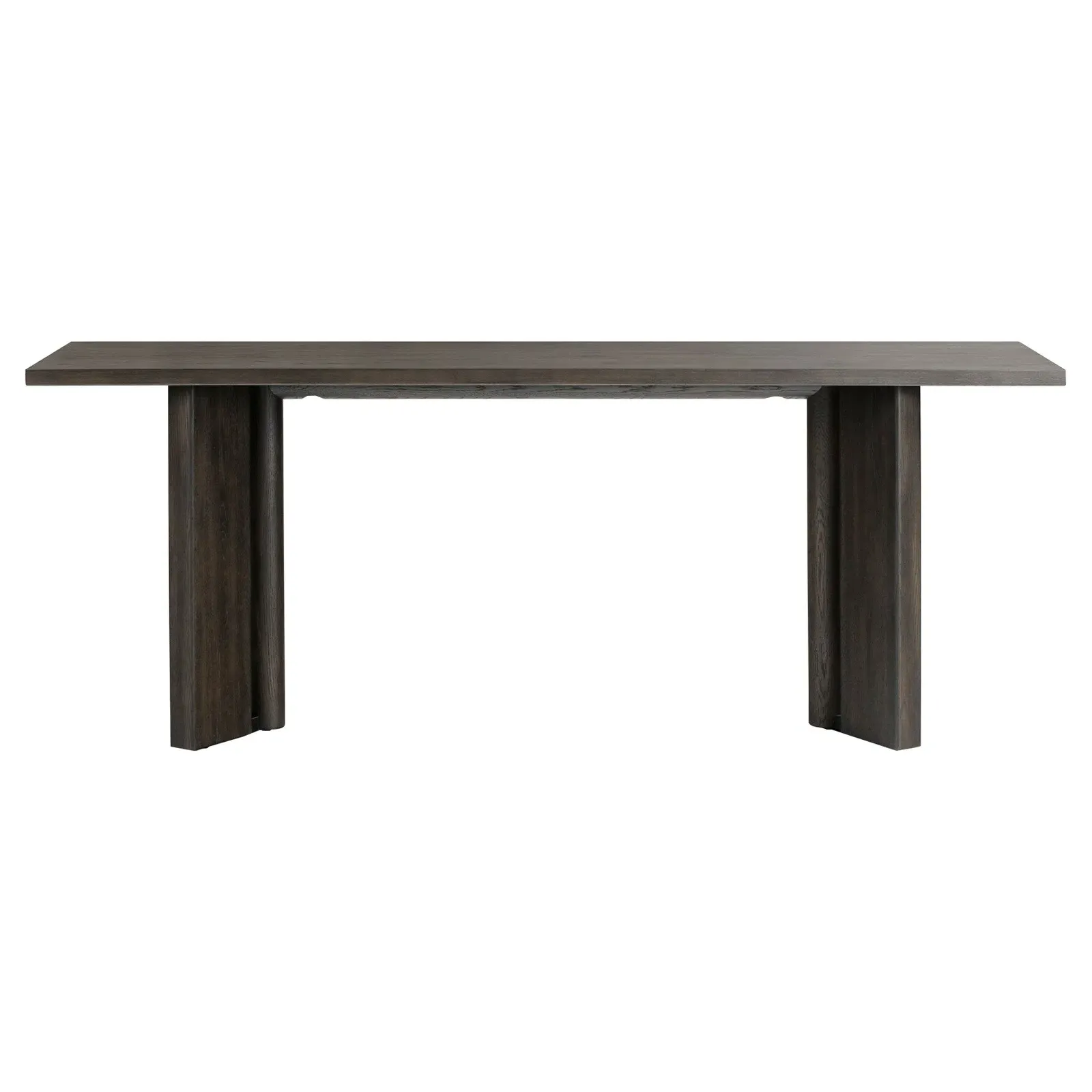 Huxley Rectangular Console Table - Smoked Black, Oak image