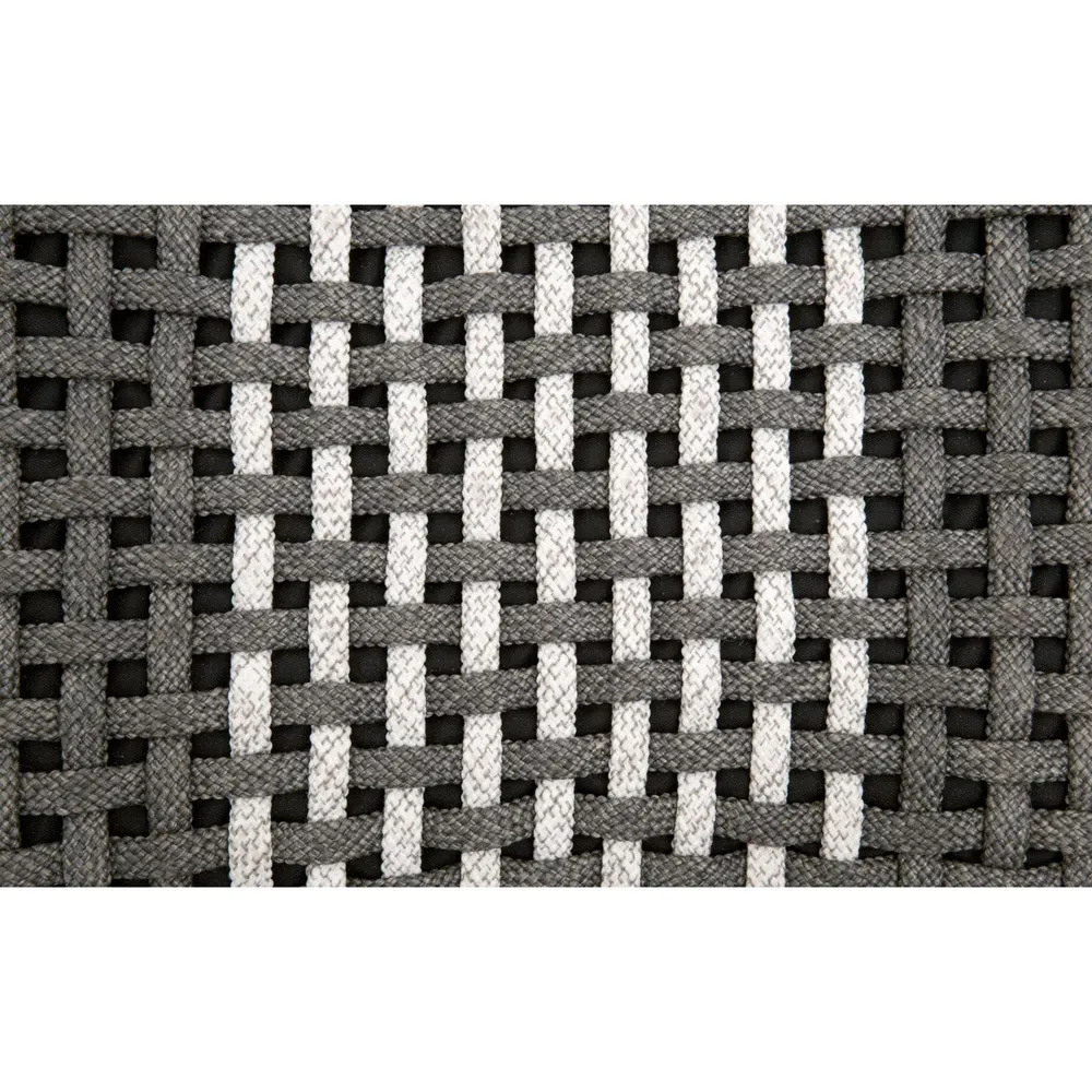 Hydra Square Outdoor Ottoman - Grey, Teak