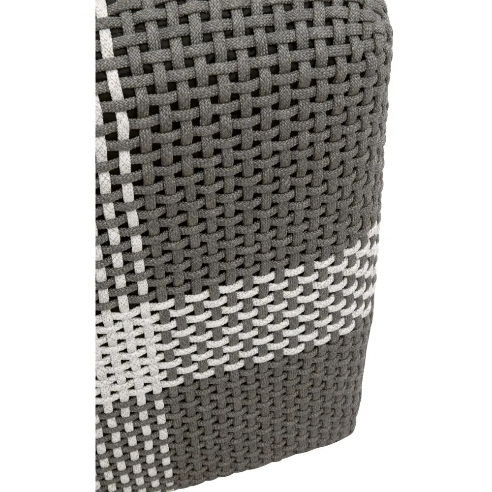 Hydra Square Outdoor Ottoman - Grey, Teak