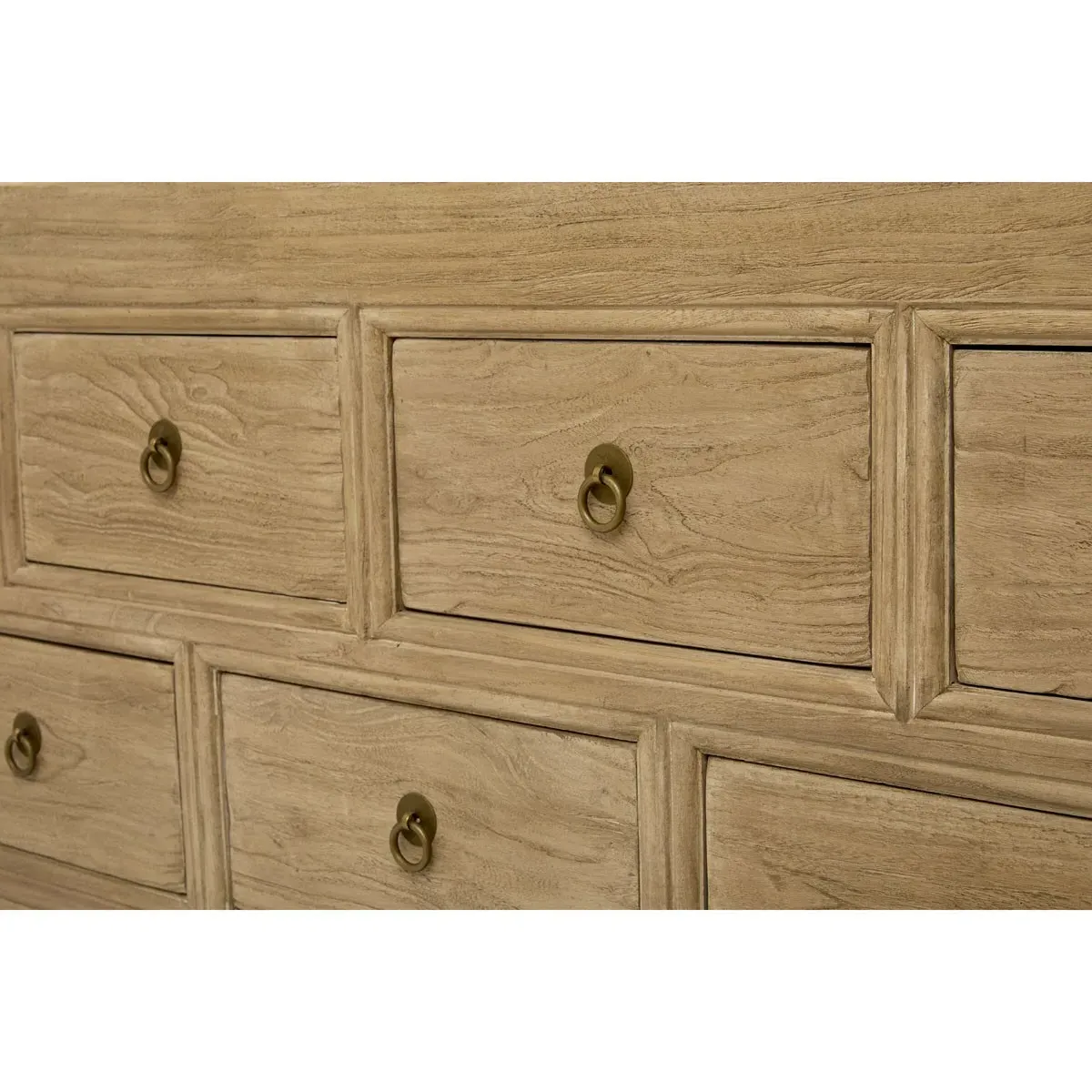 Ian Console Table with Storage - Brown, Elm Wood