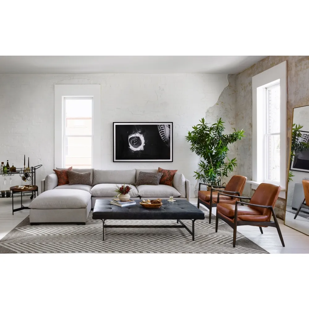 Ian Rectangular Floor Mirror - Gold, Stainless Steel