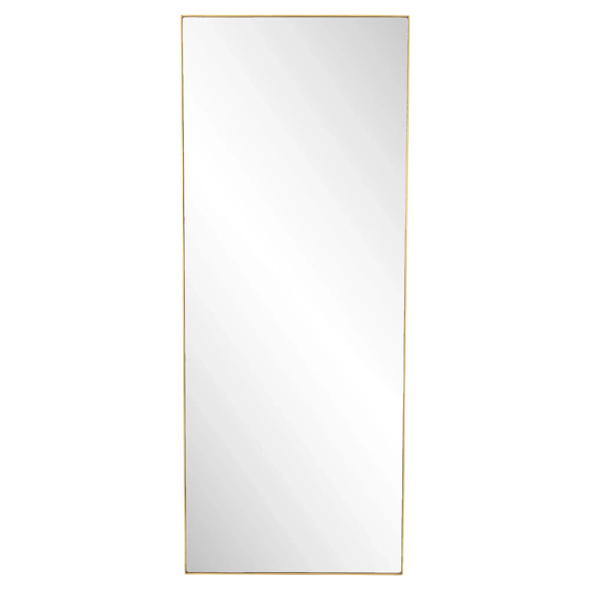 Ian Rectangular Floor Mirror - Gold, Stainless Steel image