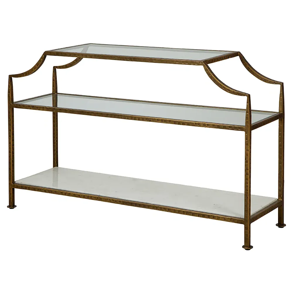 Ida Console Table - Gold, Marble