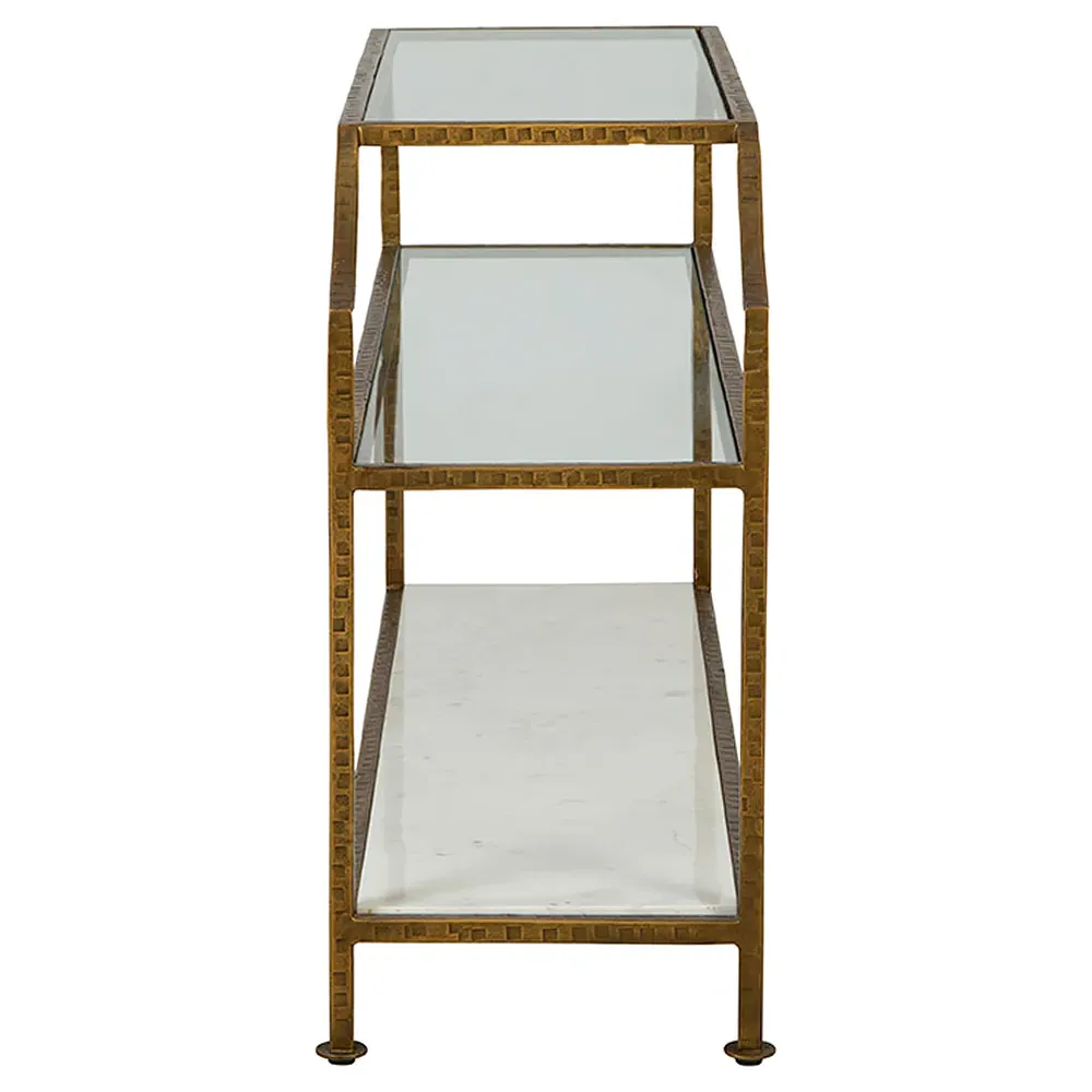 Ida Console Table - Gold, Marble