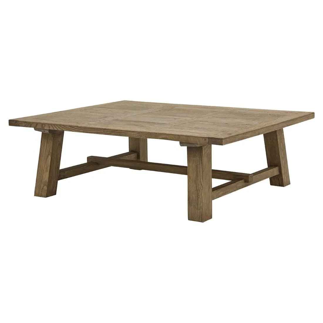 Idris Rectangular Coffee Table - Brown, Oak Wood