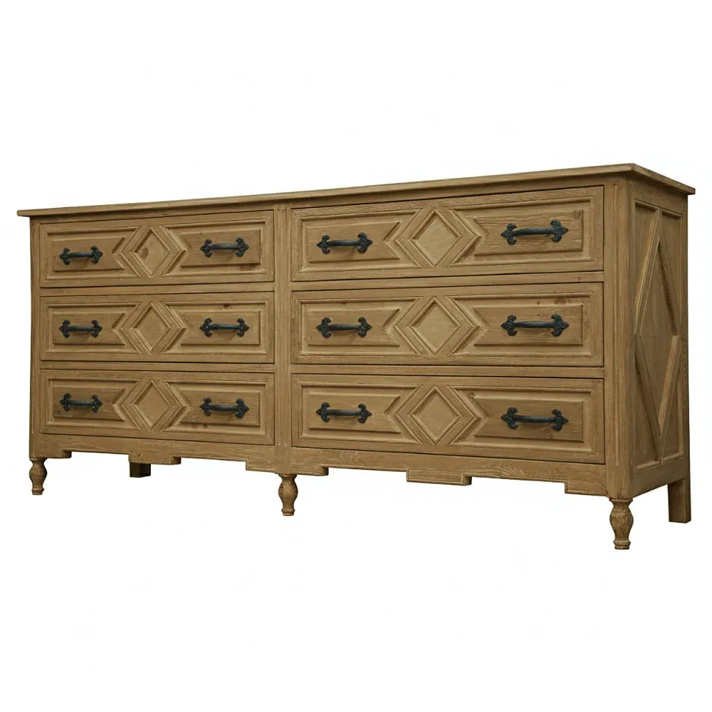Ila Double Dresser - Light Brown, Reclaimed Wood