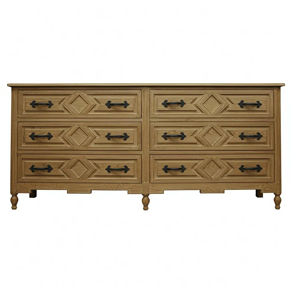 Ila Double Dresser - Light Brown, Reclaimed Wood