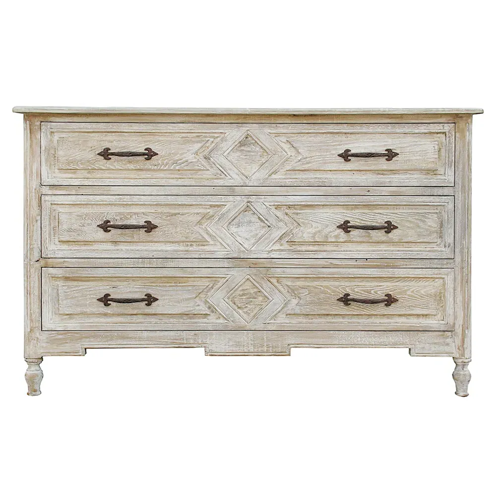 Ila Dresser - Grey Washed, Reclaimed Wood