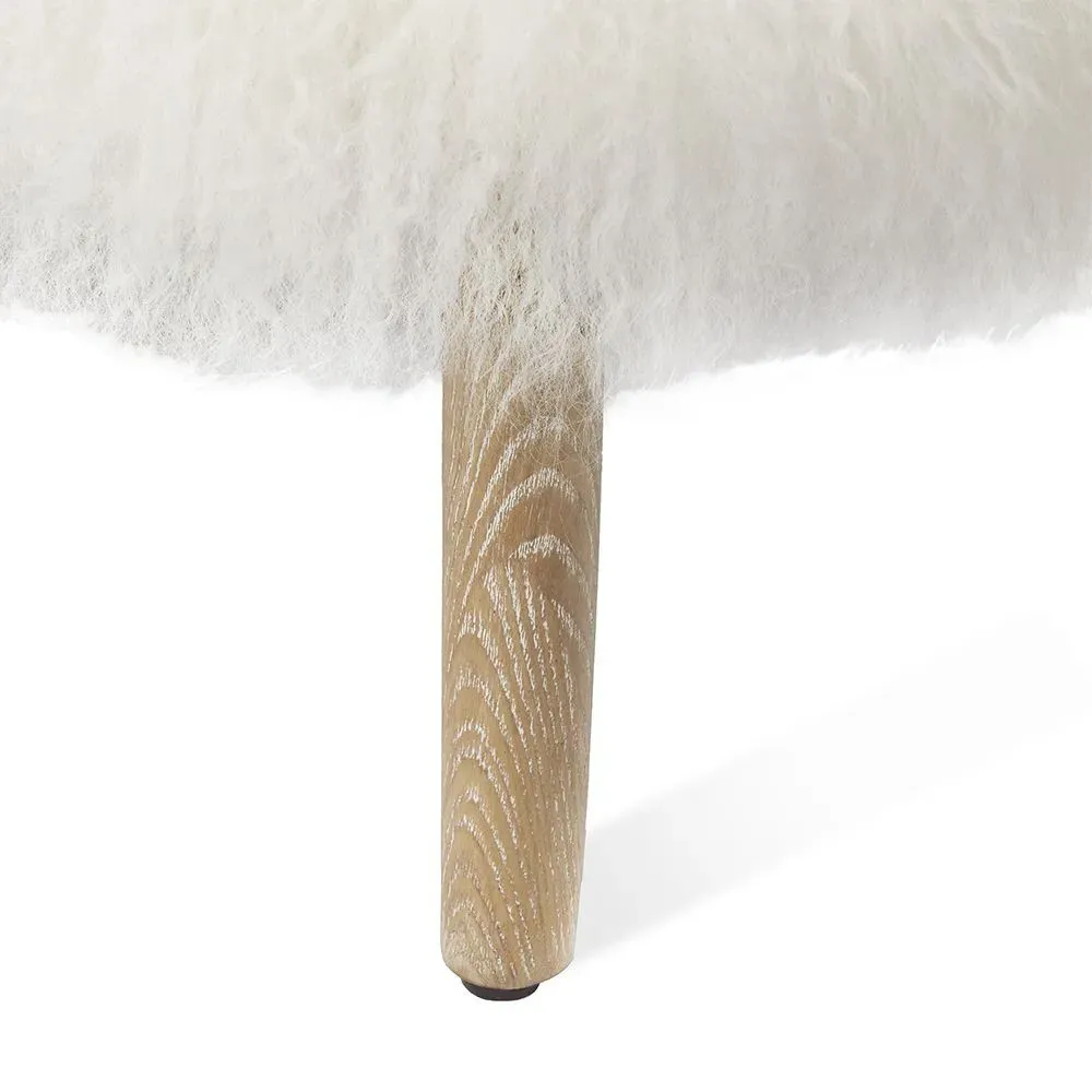 Ilaria Arm Chair - White Sheepskin