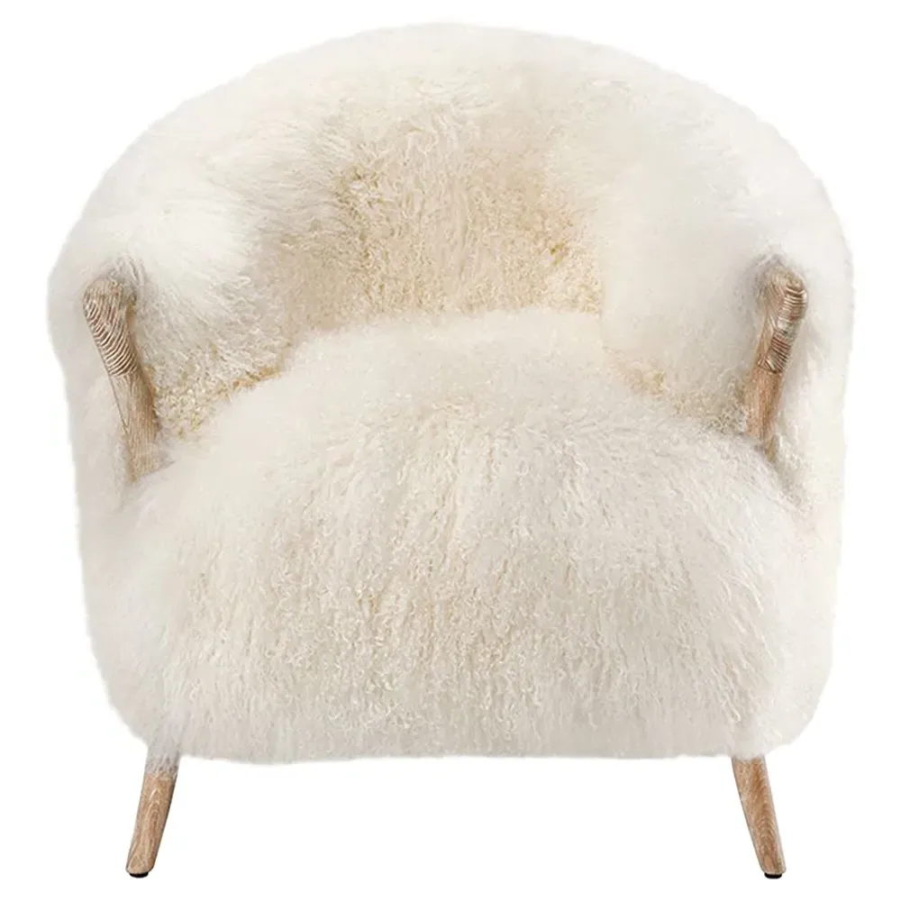 Ilaria Arm Chair - White Sheepskin