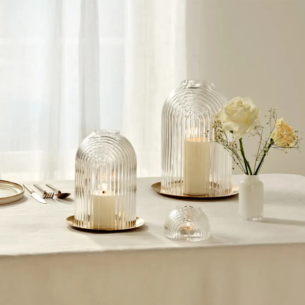 Ilo Small Hurricane Candleholder - Clear, Crystal