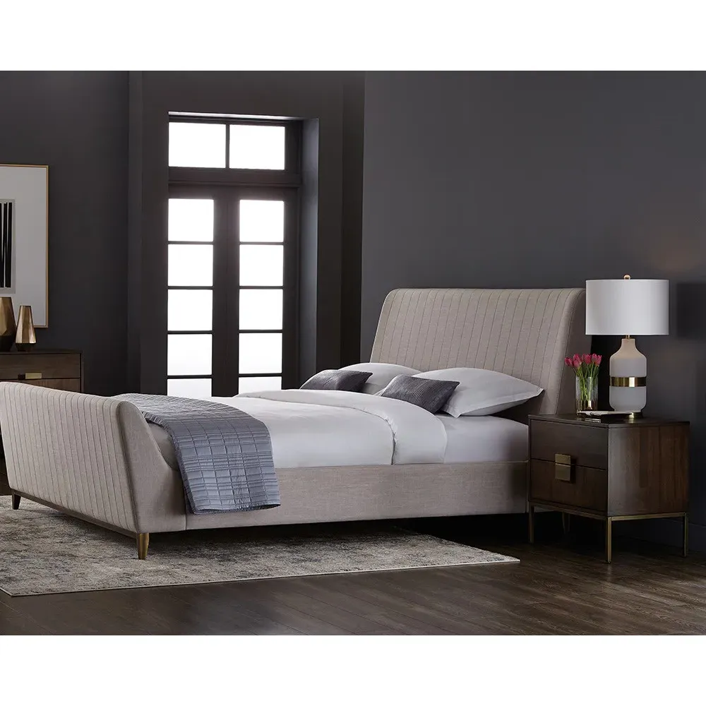 Ilona 2 Drawer Nightstand - Dark Brown, Acacia Wood