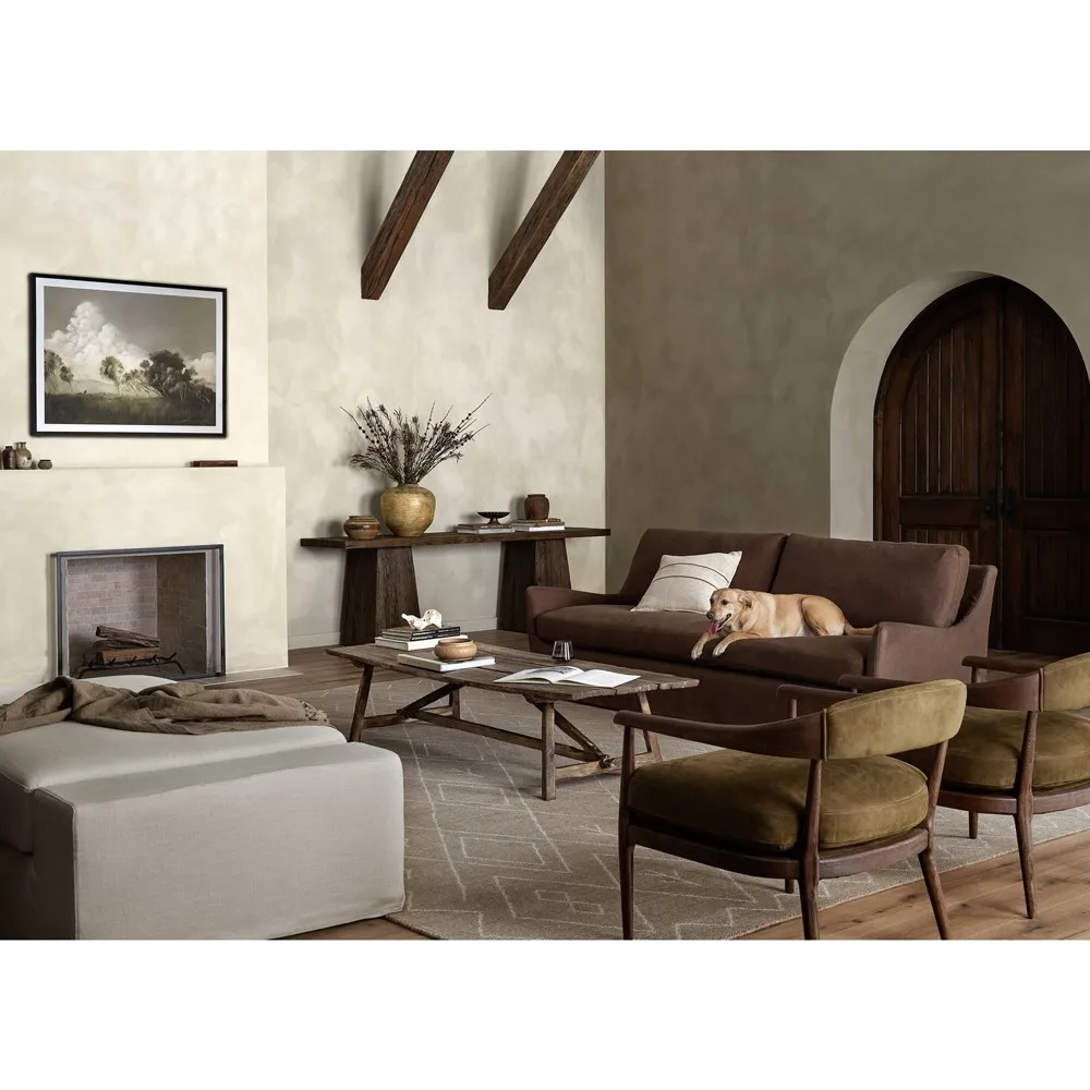 Ilonah Arm Chair - Moss, Leather