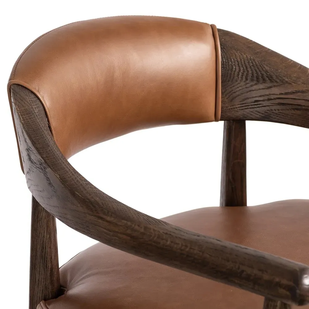 Ilonah Counter Stool - Brown, Oak