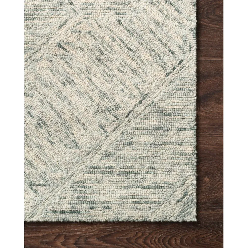 Iloria Geometric Patterned Rug - Ivory, Wool