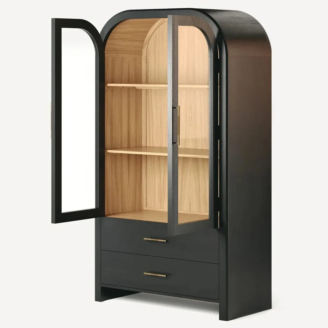 Ilyra Oak Cabinet - Black