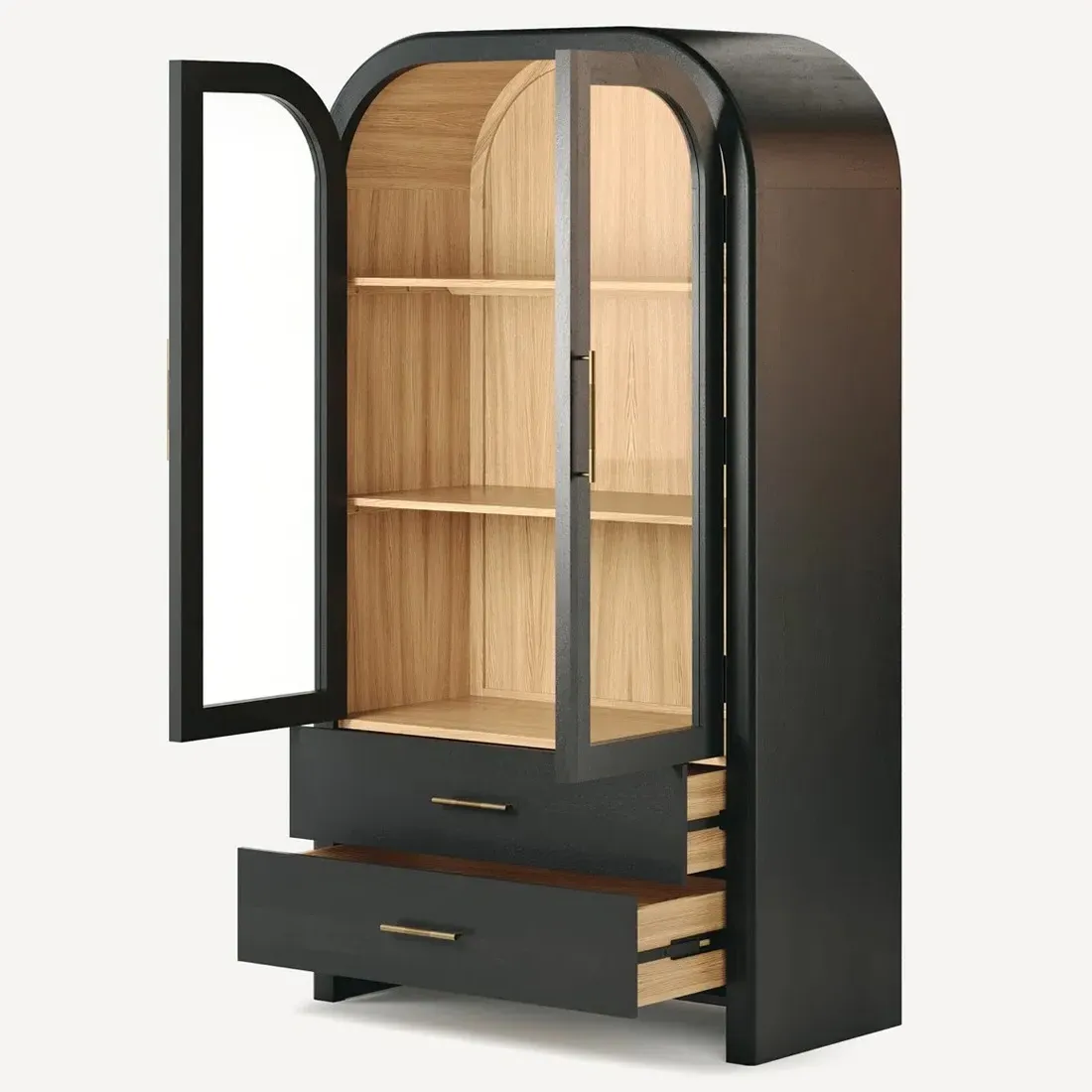 Ilyra Oak Cabinet - Black