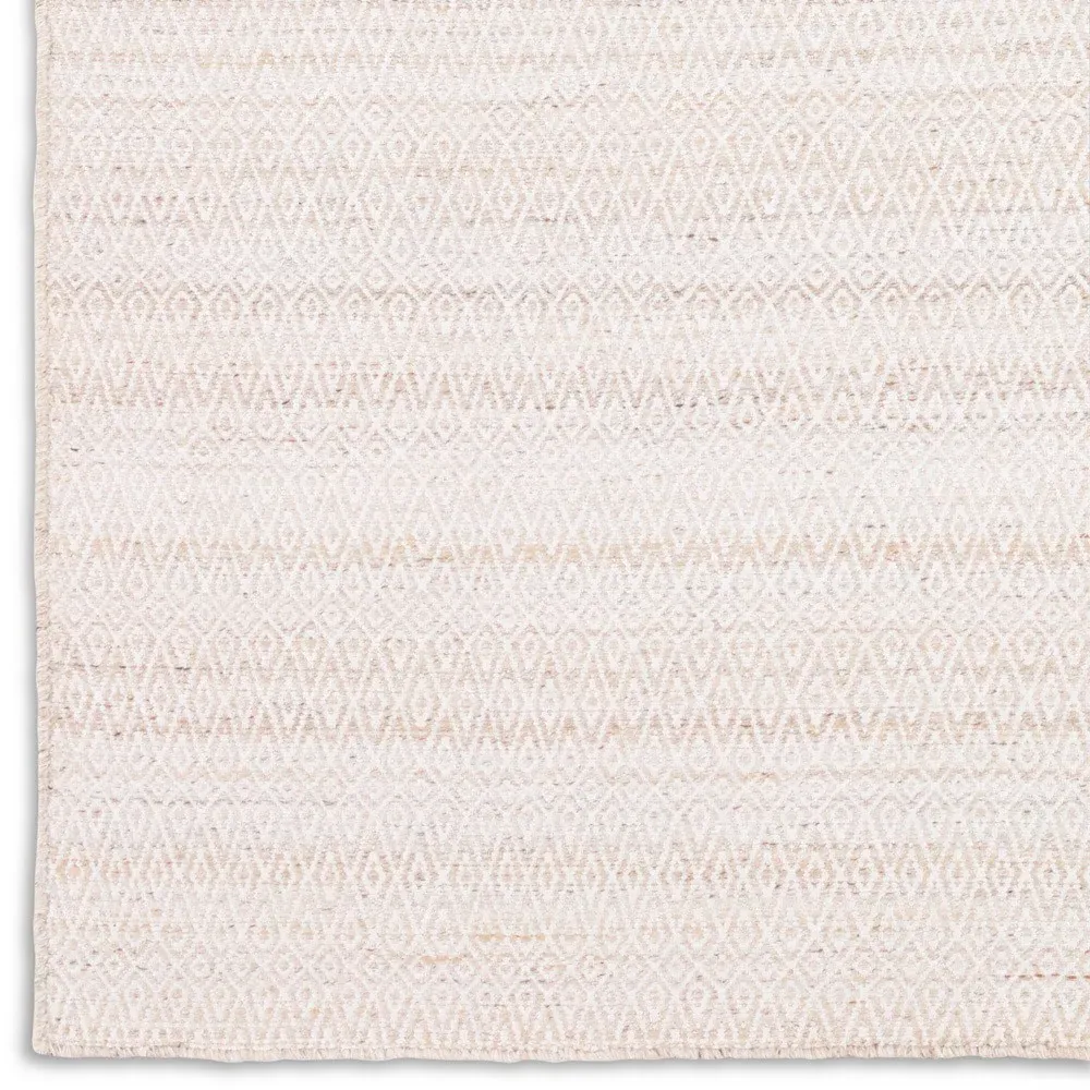 Imarah Textured Indoor Outdoor Rug - Cream, PET Yarn