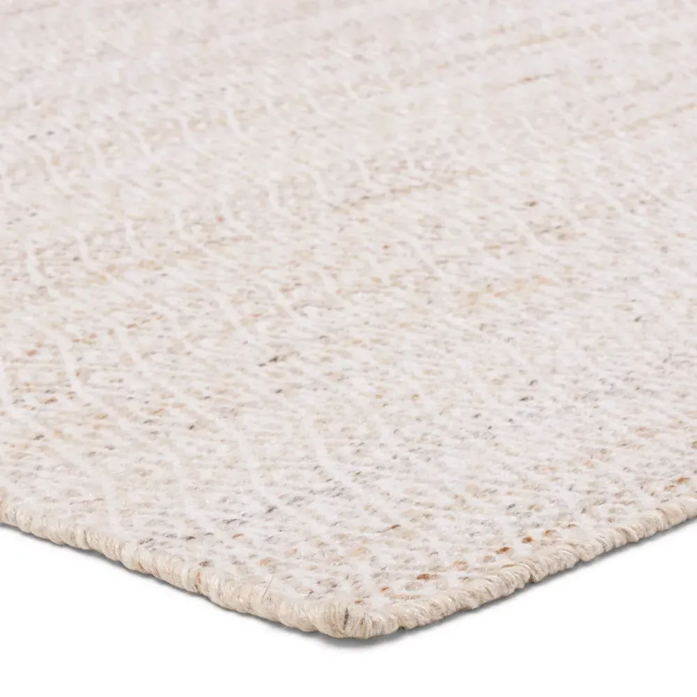 Imarah Textured Indoor Outdoor Rug - Cream, PET Yarn