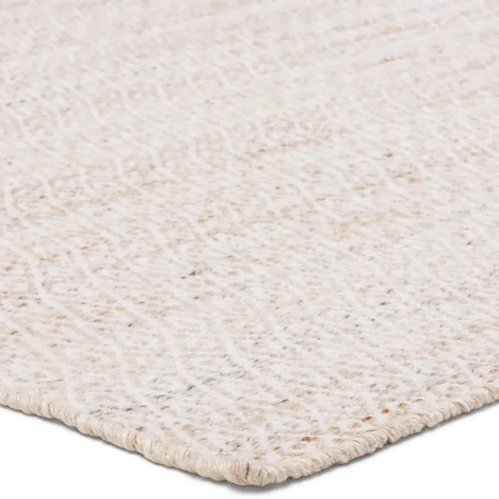 Imarah Textured Indoor Outdoor Rug Sample - Cream, PET Yarn
