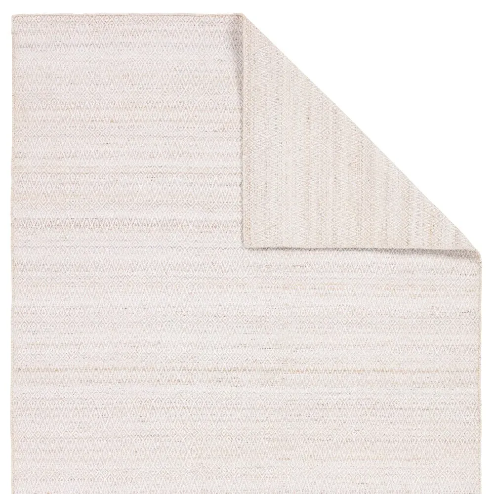 Imarah Textured Indoor Outdoor Rug Sample - Cream, PET Yarn